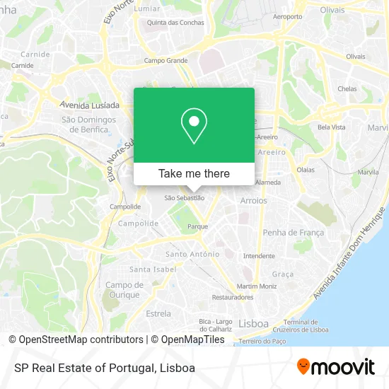 SP Real Estate of Portugal map