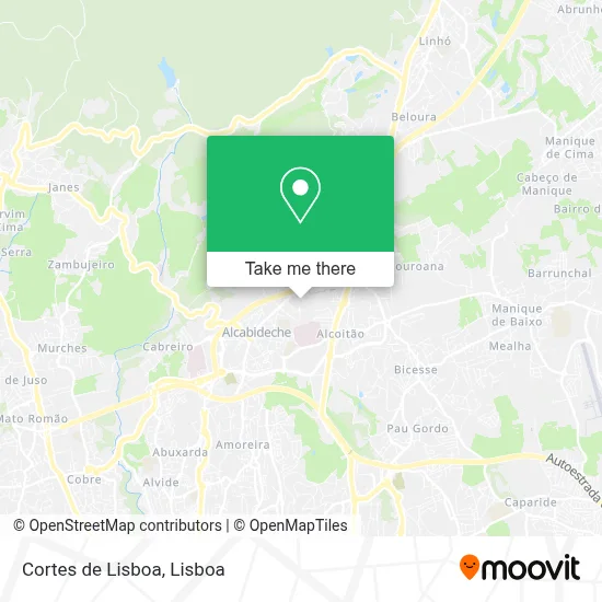 Cortes de Lisboa map