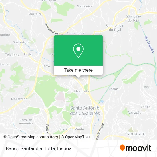 Banco Santander Totta map