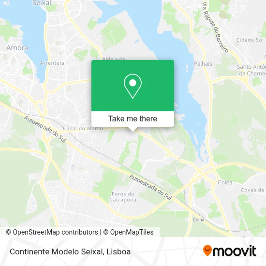 Continente Modelo Seixal map