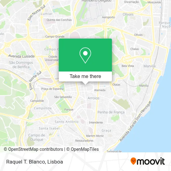 Raquel T. Blanco map
