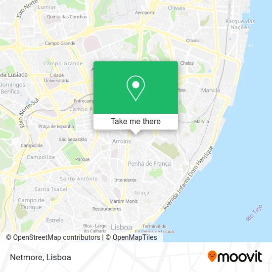 Netmore mapa