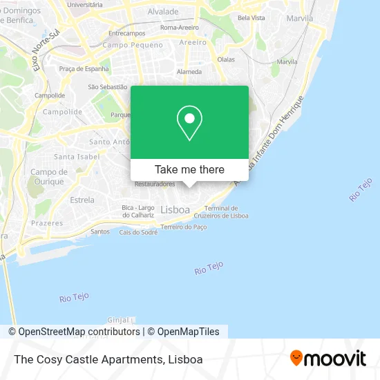 The Cosy Castle Apartments map