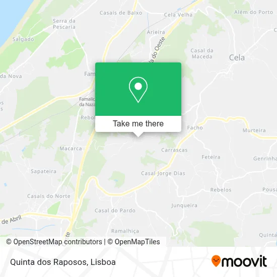 Quinta dos Raposos map