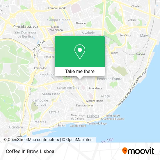 Coffee in Brew map