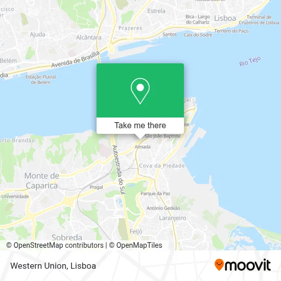 Western Union map