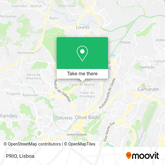PRIO mapa