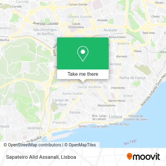 Sapateiro Alid Assanali map