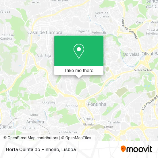 Horta Quinta do Pinheiro mapa