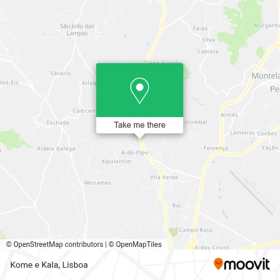 Kome e Kala map