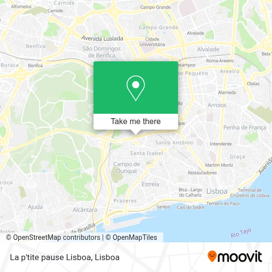 La p'tite pause Lisboa map