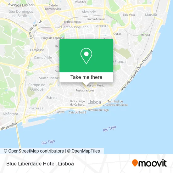 Blue Liberdade Hotel map
