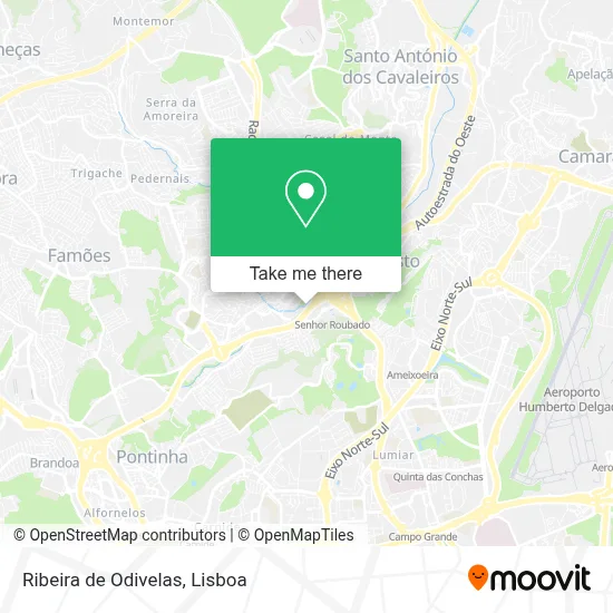Ribeira de Odivelas mapa