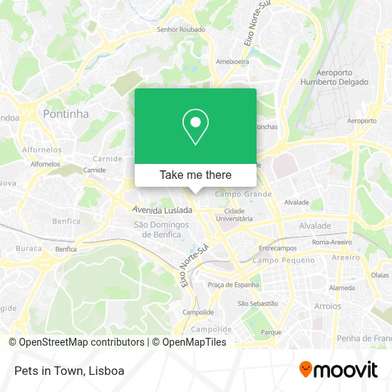 Pets in Town map