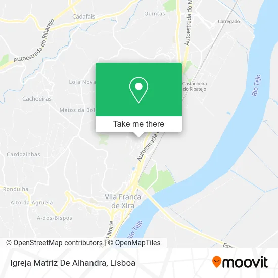 Igreja Matriz De Alhandra map