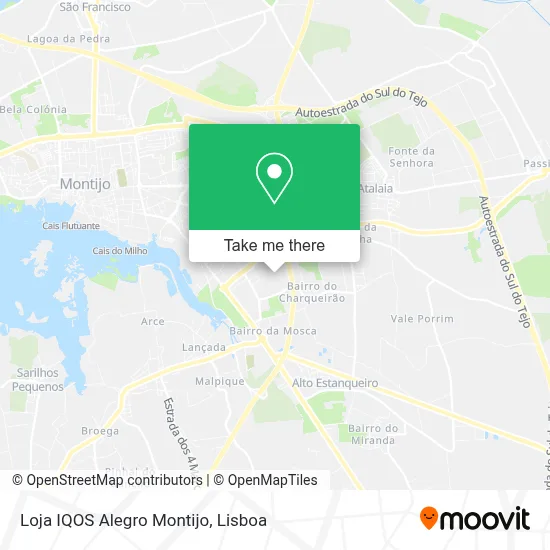 Loja IQOS Alegro Montijo map