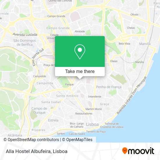Alla Hostel Albufeira map