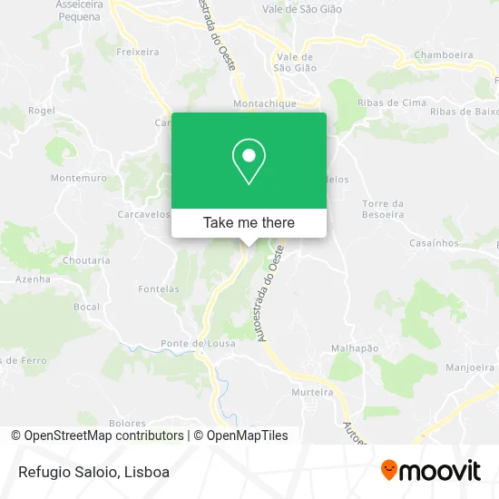 Refugio Saloio map