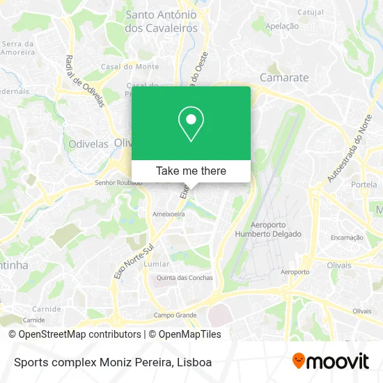 Sports complex Moniz Pereira map