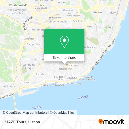 MAZE Tours map