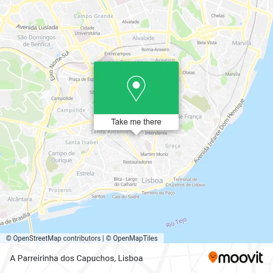 A Parreirinha dos Capuchos map