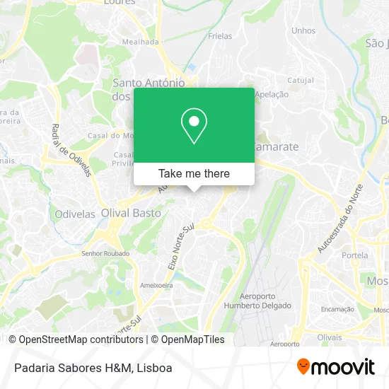 Padaria Sabores H&M mapa