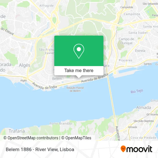 Belem 1886 - River View map