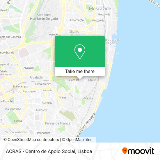 ACRAS - Centro de Apoio Social map