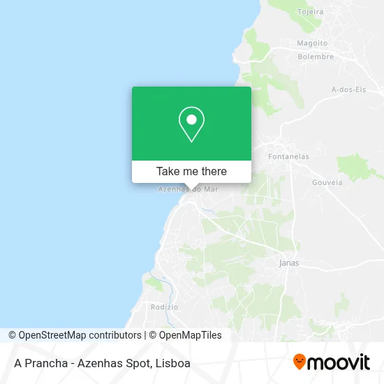 A Prancha - Azenhas Spot map