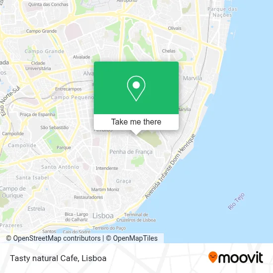 Tasty natural Cafe map