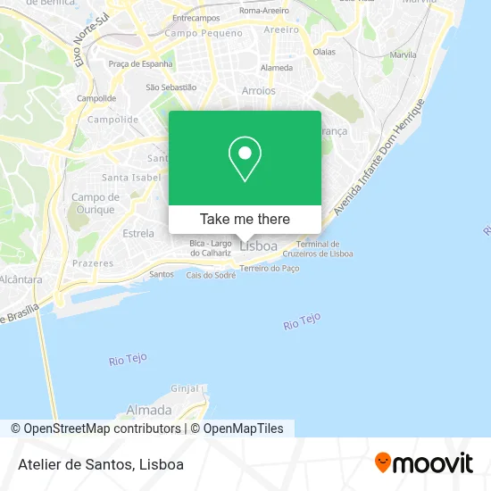 Atelier de Santos map