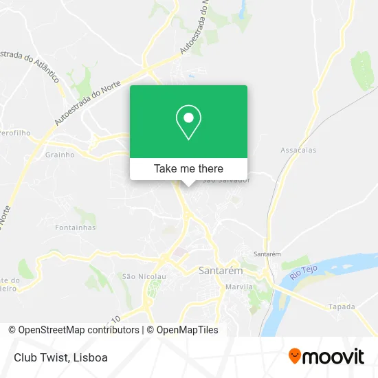 Club Twist map