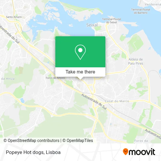 Popeye Hot dogs map