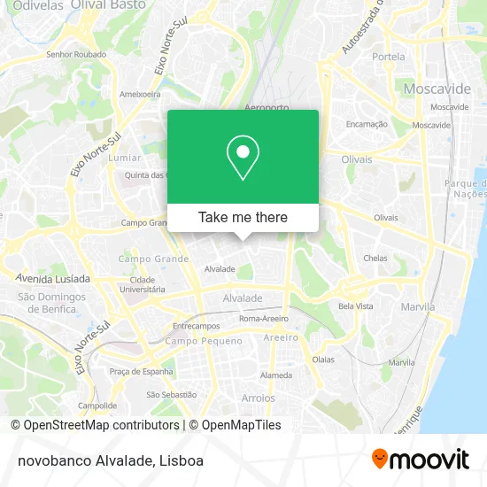 novobanco Alvalade map