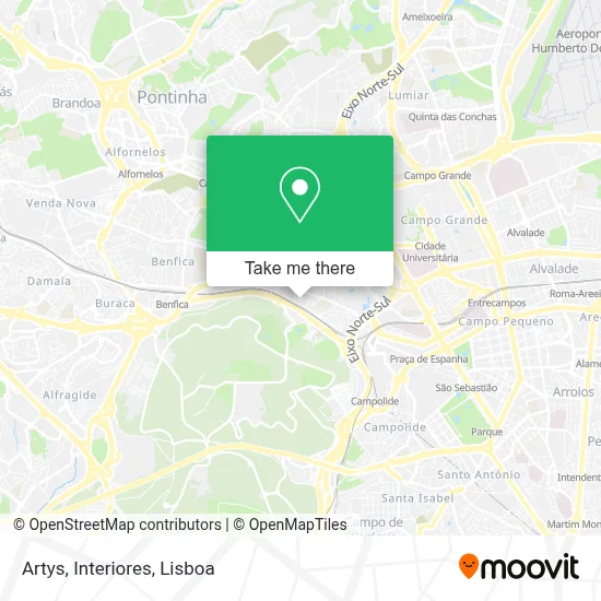 Artys, Interiores map