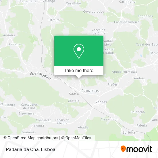 Padaria da Chã mapa