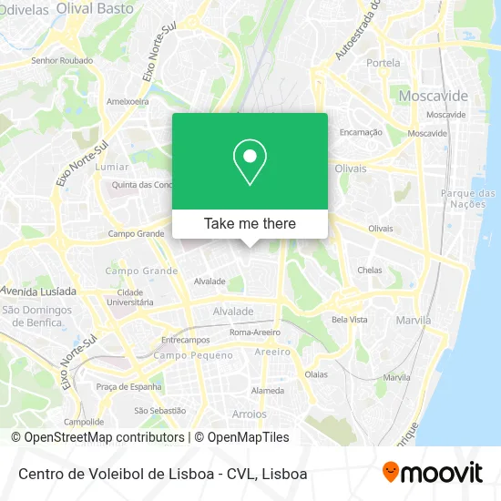 Centro de Voleibol de Lisboa - CVL map