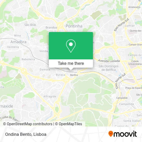 Ondina Bento map