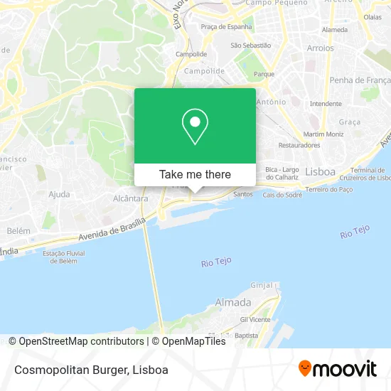 Cosmopolitan Burger map