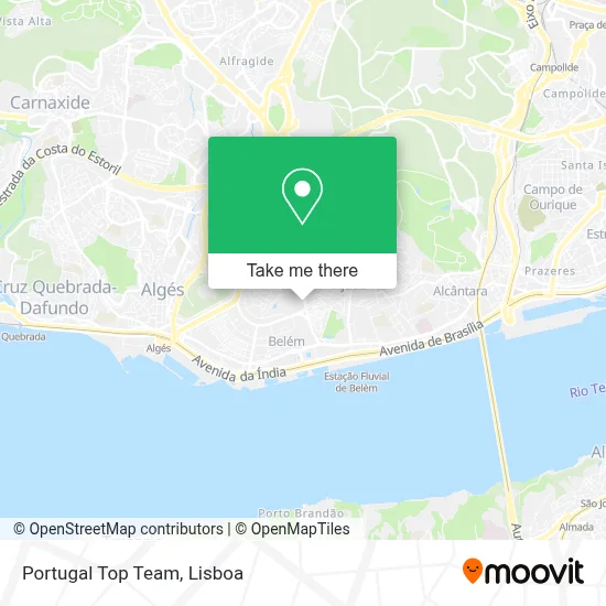 Portugal Top Team map
