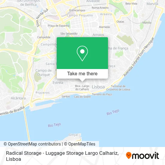 Radical Storage - Luggage Storage Largo Calhariz map