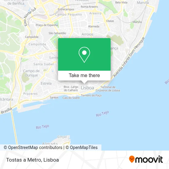 Tostas a Metro map