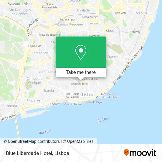 Blue Liberdade Hotel map