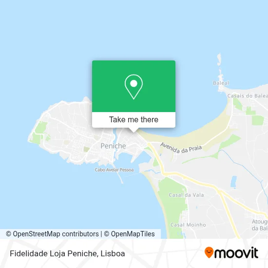 Fidelidade Loja Peniche map