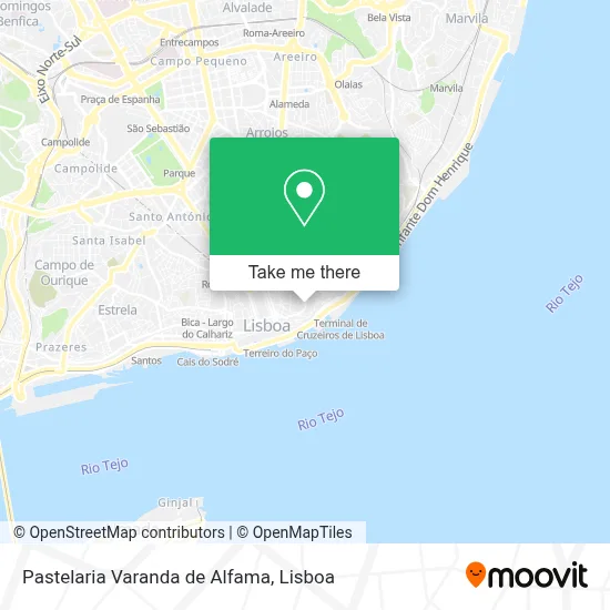 Pastelaria Varanda de Alfama map