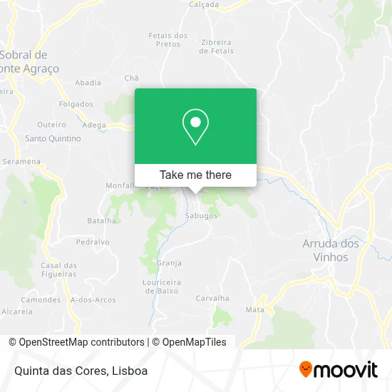 Quinta das Cores map