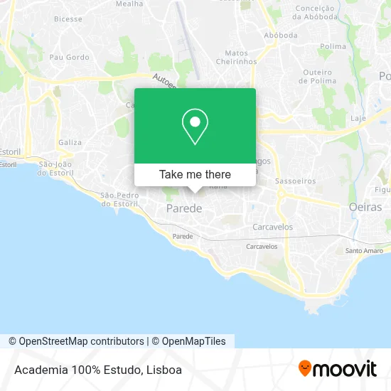 Academia 100% Estudo map