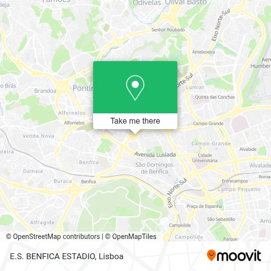 E.S. BENFICA ESTADIO map