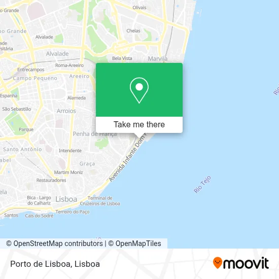 Porto de Lisboa map