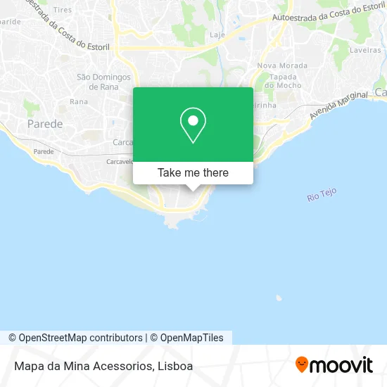 Mapa da Mina Acessorios map